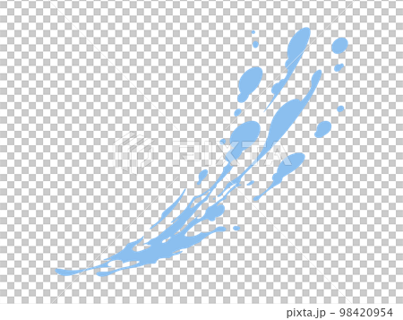水のエフェクトのイラスト_シルエット 98420954