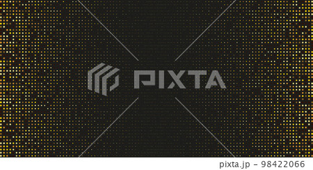 Geometric background vector golden halftone dots on dark background 98422066