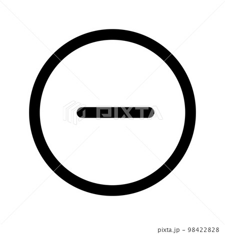 Minus line icon isolated on white background. Black flat thin icon on modern outline style. Linear symbol and editable stroke. Simple and pixel perfect stroke vector illustration. 98422828