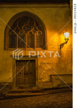 Detail of St. Catherine's church in Banska Stiavnica at night. Detail of St. Catherine's church in Banska Stiavnica at night. 98424828