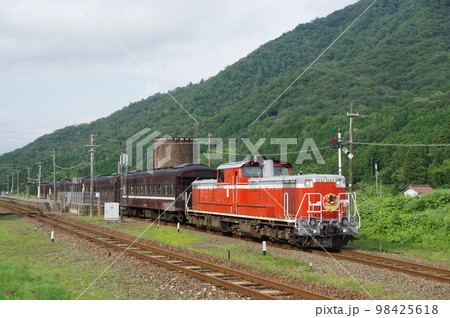 山口線 篠目駅 DLやまぐち号 DD51 山口線 篠目駅 DLやまぐち号 DD51 98425618