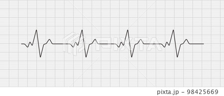 Heartbeat ecg electrocardiogram vector graph wave line. Ekg cardio heart beat cardiology frequency 98425669