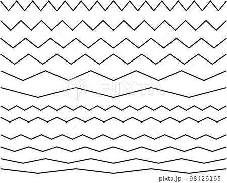 ジグザグのラインセット 98426165