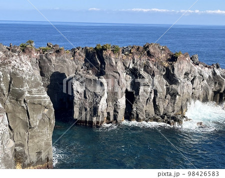 断崖絶壁と波濤 98426583