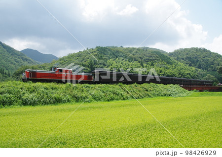 山口線 長門峡付近 DLやまぐち号 DD51 98426929
