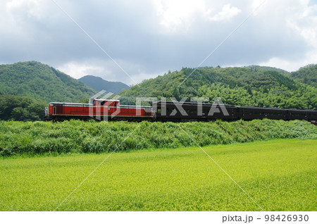 山口線 長門峡付近 DLやまぐち号 DD51 山口線 長門峡付近 DLやまぐち号 DD51 98426930