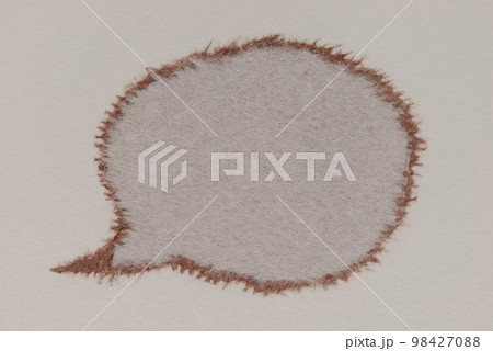 和紙による吹き出し素材（えび茶シリーズ） 98427088