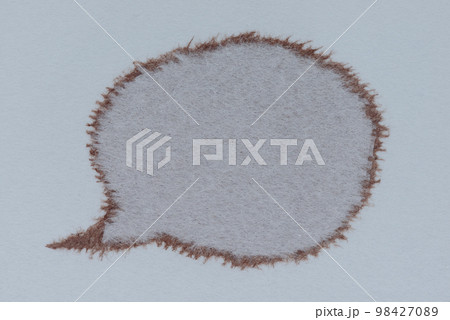 和紙による吹き出し素材（えび茶シリーズ） 98427089