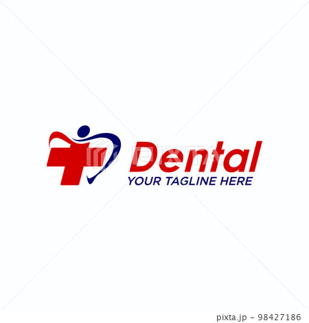 Tooth or teeth and medical cross image graphic icon logo design abstract vector stock. Can be used as a symbol related to health or dental 98427186