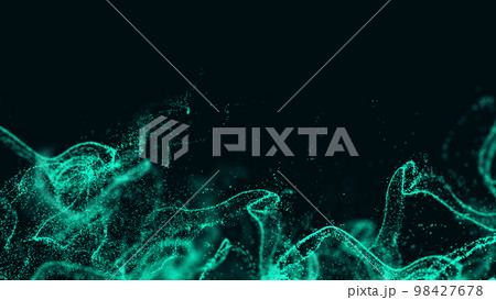 CGパーティクル　緑色のパーティクル 98427678