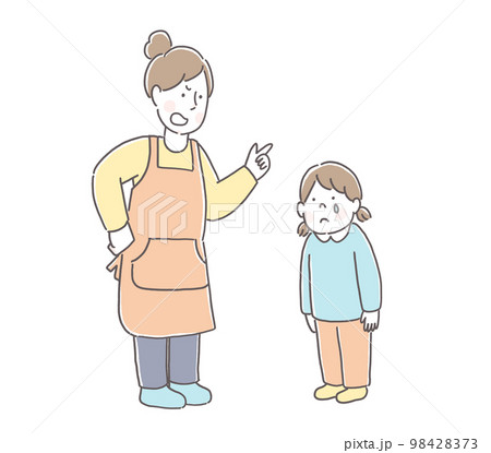 子供を叱る母親 98428373