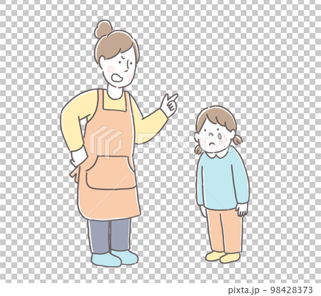 子供を叱る母親 98428373