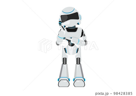 Forgænger Antagonisme Fare Business flat cartoon style drawing robot...のイラスト素材 [98428385] - PIXTA