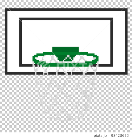 バスケットゴールリング_ドット絵(緑) バスケットゴールリング_ドット絵(緑) 98428623