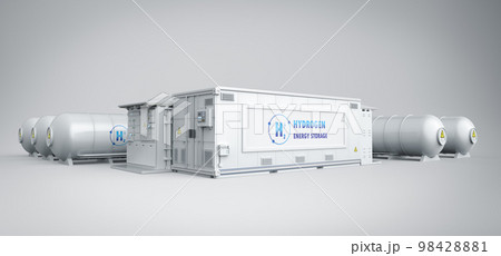 Energy storage system or battery container unit with hydrogen power 98428881
