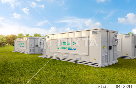 Energy storage system or battery container unit with lithium-ion power 98428891