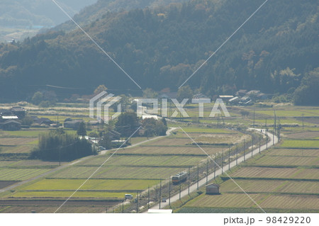 山口線 船平山俯瞰 特急スーパーおき号 キハ187 98429220