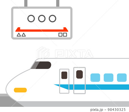 駅に停車している新幹線 98430325