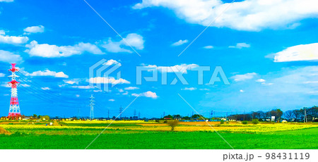 【埼玉県】春の晴れの景色 【埼玉県】春の晴れの景色 98431119