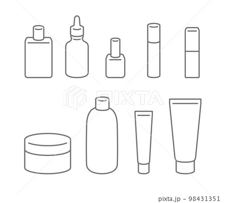 化粧品パッケージのイラスト素材 98431351