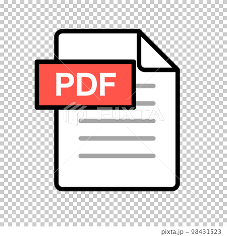 PDFデータファイルアイコン。電子書類。ベクター。 PDFデータファイルアイコン。電子書類。ベクター。 98431523