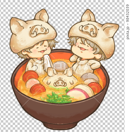 お雑煮 干支餅さん入り 白餅 亥ver お雑煮 干支餅さん入り 白餅 亥ver 98432039