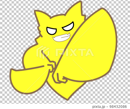 A bat-shaped monster with a yellow stance. A bat-shaped monster with a yellow stance. 98432086