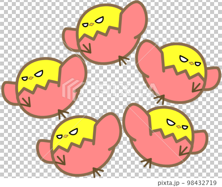 A horde of red chick-shaped monsters A horde of red chick-shaped monsters 98432719