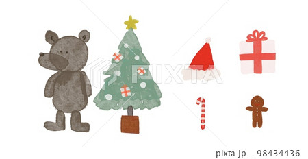 クリスマス　イラスト　アイテム 98434436