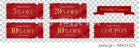 Vector design set of birthday coupons that can be used for birthdays 98435125
