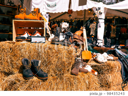 Villach, Austria - 2022 September 4 : European Bike Week, Harley Treffen Faaker See.  "Harley Davidson" market, Camping Arneitz 98435243