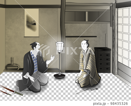 相談する男たち 98435326