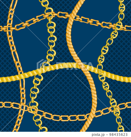 Seamless pattern with retro hand-drawn sketch golden chain on dark background. Drawing engraving texture. Great design for fashion, textile, decorative frame, yacht style card. Seamless pattern with retro hand-drawn sketch golden chain on dark background. Drawing engraving texture. Great design for fashion, textile, decorative frame, yacht style card. 98435623