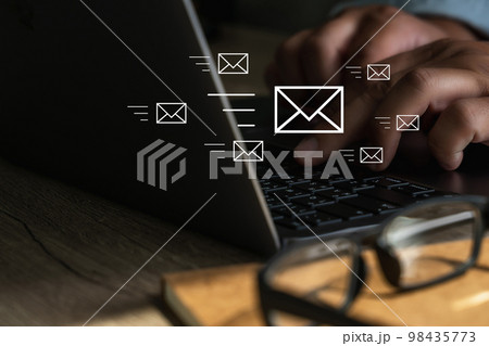 Mail Communication Connection message to mailing contacts phone Global Letters Concept Mail Communication Connection message to mailing contacts phone Global Letters Concept 98435773