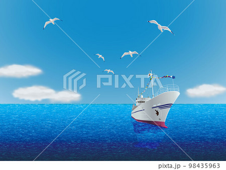 海と空・カモメと船-01 海と空・カモメと船-01 98435963