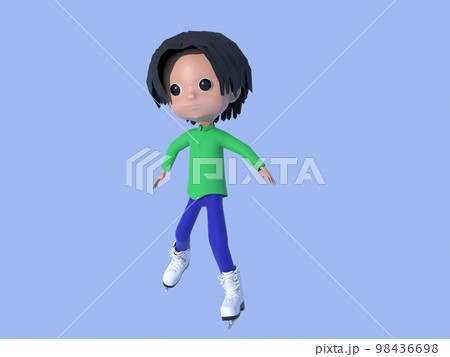 スケートをする子供 スケートをする子供 98436698