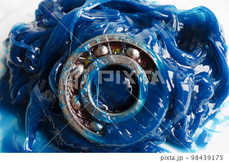 Grease, Blue premium quality synthetic lithium complex grease, high temperatures and machinery lubrication for automotive and industrial. 98439175