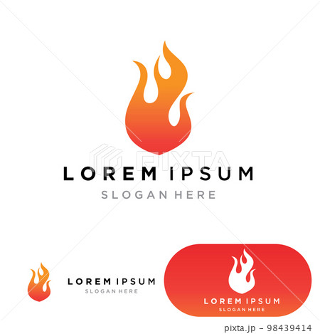 Fire Logo Template  Flame Symbol  Icon Vector 98439414
