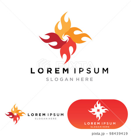 Fire Logo Template Flame Symbol Icon Vector Fire Logo Template Flame Symbol Icon Vector 98439419