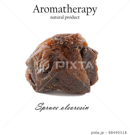 Spruce resin incense isolated 98440318