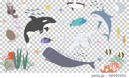 Sea creatures set 98440503
