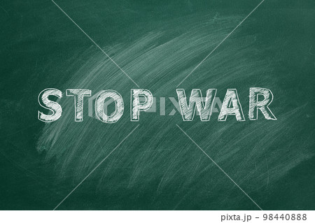 Stop War. Chalk drawn illustration Stop War. Chalk drawn illustration 98440888