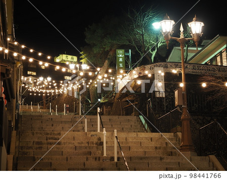 伊香保温泉 石段街の夜景 伊香保温泉 石段街の夜景 98441766