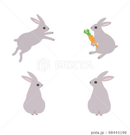 2023うさぎ素材ベク 2023うさぎ素材ベク 98443196