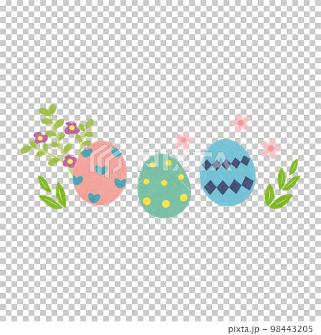 2023イースター素材11（文字なし） 98443205
