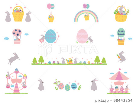 2023イースター素材集（文字なし）ベク 98443254