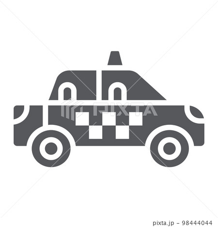 Taxi glyph icon, transportation and auto, cab sign, vector graphics, a solid pattern on a white background, eps 10. Taxi glyph icon, transportation and auto, cab sign, vector graphics, a solid pattern on a white background, eps 10. 98444044