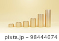3d rendering of Gold coins stacked and growing money. 98444674