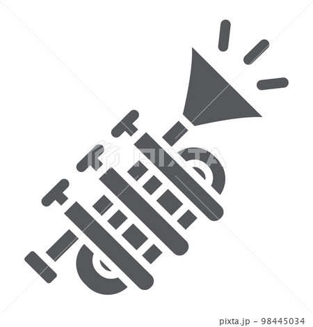 Tuba glyph icon, music and instrument, trumpet sign, vector graphics, a solid pattern on a white background, eps 10. Tuba glyph icon, music and instrument, trumpet sign, vector graphics, a solid pattern on a white background, eps 10. 98445034