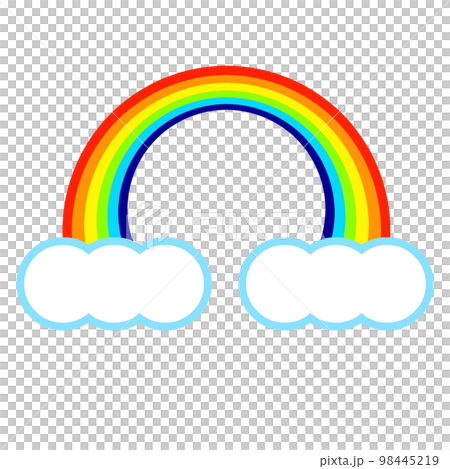 變形的彩虹和雲彩藍色邊緣 變形的彩虹和雲彩藍色邊緣 98445219